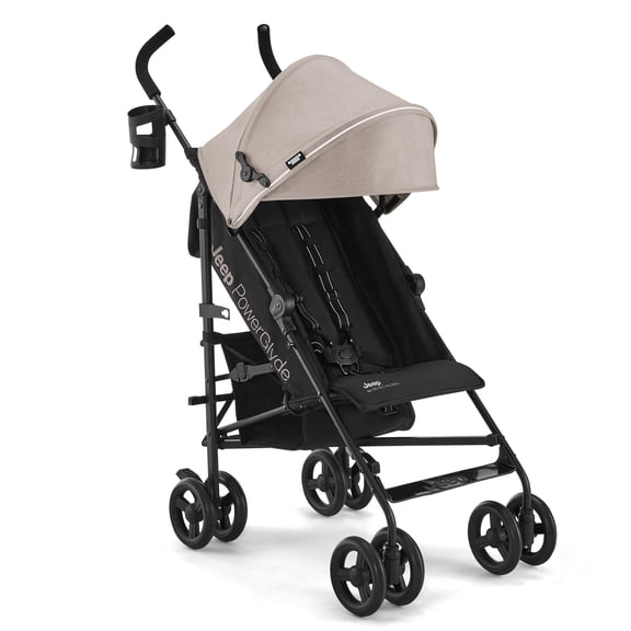 Open Box Jeep Powerglyde Stroller by Delta Children, Tan Melange