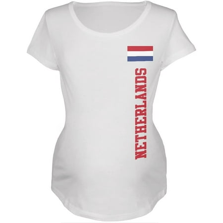

World Cup Netherlands White Womens Soft Maternity T-Shirt
