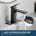 thumbnail image 3 of Black Bathroom Faucets 1 Hole Single Handle Bathroom Sink Faucet with Pop-up Drain and 3 Hole Sink Deck Plate Rv Lavatory Vessel Faucet Basin Mixer Tap, 3 of 14