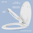 thumbnail image 5 of Quick Flip Elongated Toilet Seat with Built-In Potty & Splash Guard for Toddler Training, Slow Close - Jool Baby, 5 of 9