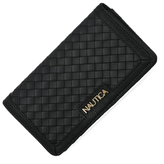 Cartera Nautica Seaside Slim de piel vegana con bloqueo RFID, color negro