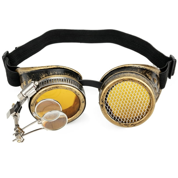 C.F.GOGGLE Steampunk Victorian Style Goggles with Colored Lenses