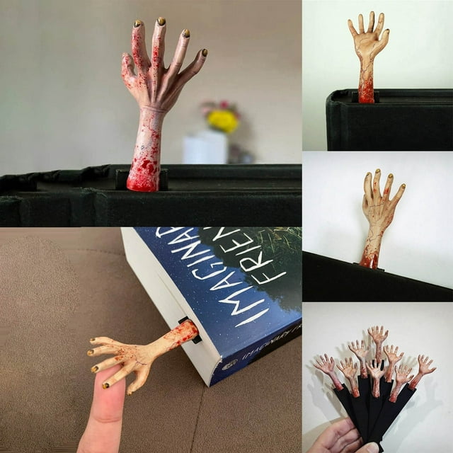 Hand Bookmark Decoration Surprise Bookmark Scary Hand Decoration Bookmark Bookshelf Decoration Bookmark Hand Bookmark 1PC Arts And Crafts for Kids Ages 8-12 Craft Organizers And Storage Easter Crafts