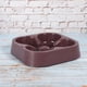 thumbnail image 4 of Cuenco de alimentación antiestrangulamiento de plástico con forma de trébol de cuatro hojas, alimentador de alimentación lenta para perros y gatos (café), 4 of 5