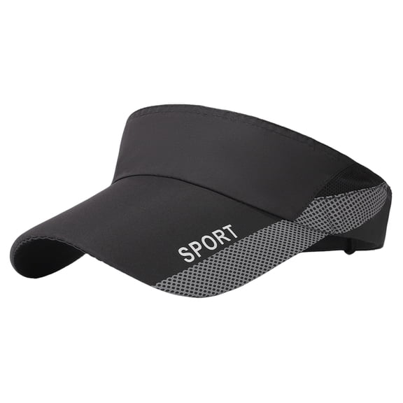 Lispipm Women and Men Summer Visors Caps Quick Drying Tennis Running Hat Stretchy Empty Top Beach Sports Baseball Cap Black