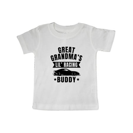 

Inktastic Great Grandmas Lil Racing Buddy Gift Baby Boy or Baby Girl T-Shirt
