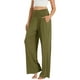 thumbnail image 1 of Lucakuins - Pantalones de pierna ancha para mujer, de verano, atléticos, de yoga, informales, de color sólido, de cintura alta, sueltos Lucakuins moda, 1 of 6