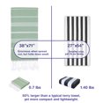 thumbnail image 3 of PADISHAHHOME Turkish Beach Towels, Pack of 6 | Oversized, Quick Dry, Sand Free | 100% Cotton, Large 38x71" Towels for Beach, Pool, Travel | Ultra-Soft, Compact, and Absorbent | Light Green, 3 of 9