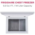thumbnail image 5 of Frigidaire 5.0 Cu. ft. Garage Ready Chest Freezer, Compact Deep Freezer for Garage, Kitchen, Apartment, White, 5 of 17