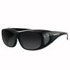 Bobster Condor Over-Prescription Sunglasses,Black Frame/Smoked Lens,one size