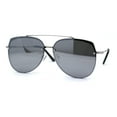 thumbnail image 3 of Mens Airforce Double Metal Bridge Rimless Officer Sunglasses Silver Mirror, 3 of 4