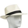 thumbnail image 4 of Fedora GULLPORT Reward Classic Straw Panama Hat Exotic Feather Ultrafino, 4 of 4