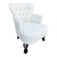 thumbnail image 2 of Sillón Individual Vintage MARDAM Terciopelo blanco 80 cm, 2 of 3