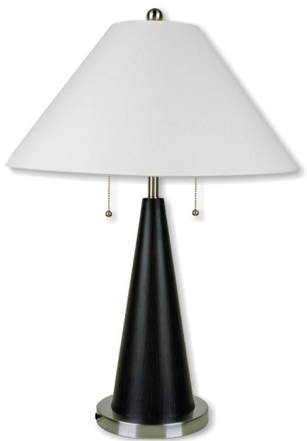 Shop 28" Tall Metal Table Lamp with Black finish, White Linen Shade - Walmart.com from Walmart on Openhaus