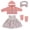Red-RD, variant on JJV Floral Dress and Hooded Doll Clothes Set with Bow Headband and Socks for 18 Inch Dolls Cute Handmade Winter Outfit Gift for Pretend Play