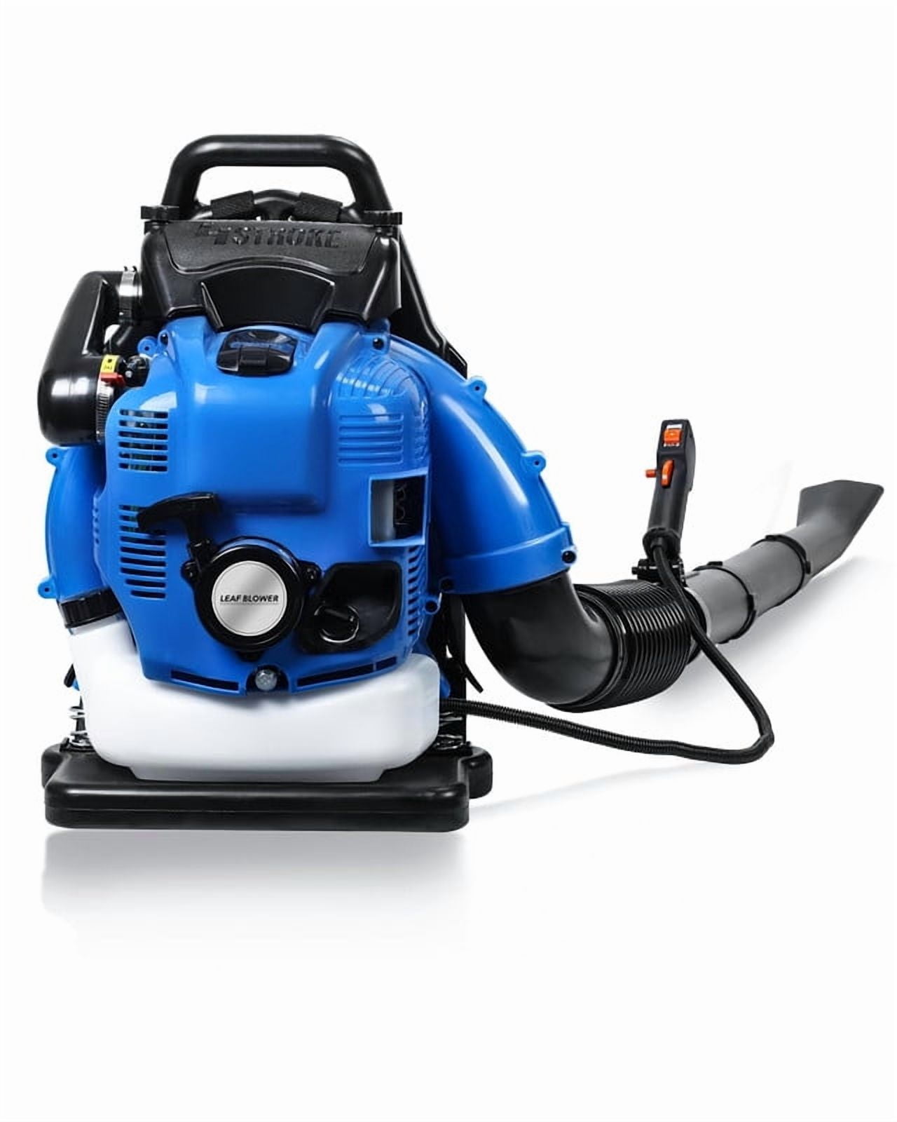 YNCE Backpack Leaf Blower Gas Powered - 75.6CC 900 CFM 2 Cycle Backpack Gas Powered Leaf Blower, Grass Lawn Blower Air Cooling Gasoline Backpack Grass Blower, Backpack Snow Blower for Garden (Blue)