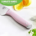 thumbnail image 3 of GreenLife High Carbon Stainless Steel 3 Piece Knife Set with Covers, Includes Chef Utility and Pairing, Comfort Grip Handles,Triple Rivet Cutlery, Soft Pink, 3 of 6