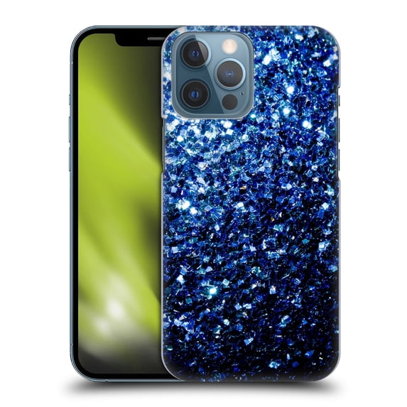Head Case Designs Officially Licensed PLdesign Glitter Sparkles Dark Blue Hard Back Case Compatible with Apple iPhone 13 Pro Max