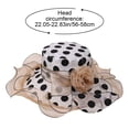 thumbnail image 2 of Vjnyvs Europe Style Sun Hat Women Organza Polka Dots Hat Wide Brim Floral Hat Elegant Spring Cap UV Protection Caps for Travel, 2 of 7