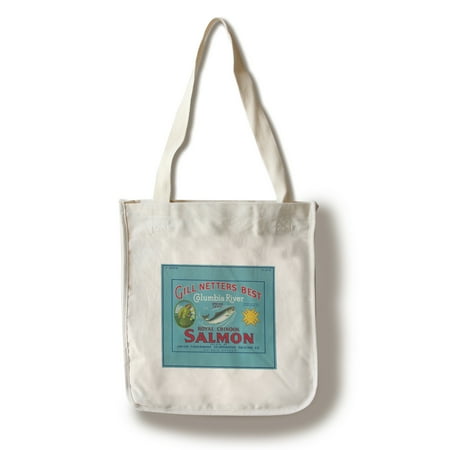 Gill Netters Best Salmon Case Label (100% Cotton Tote Bag - (Best Work Tote Bags 2019)