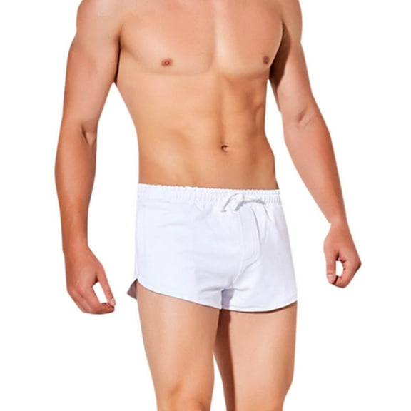 Plebaso Mens Gym Shorts Drawstring Cotton Running Shorts Breathable Athletic Workout Shorts with Pockets