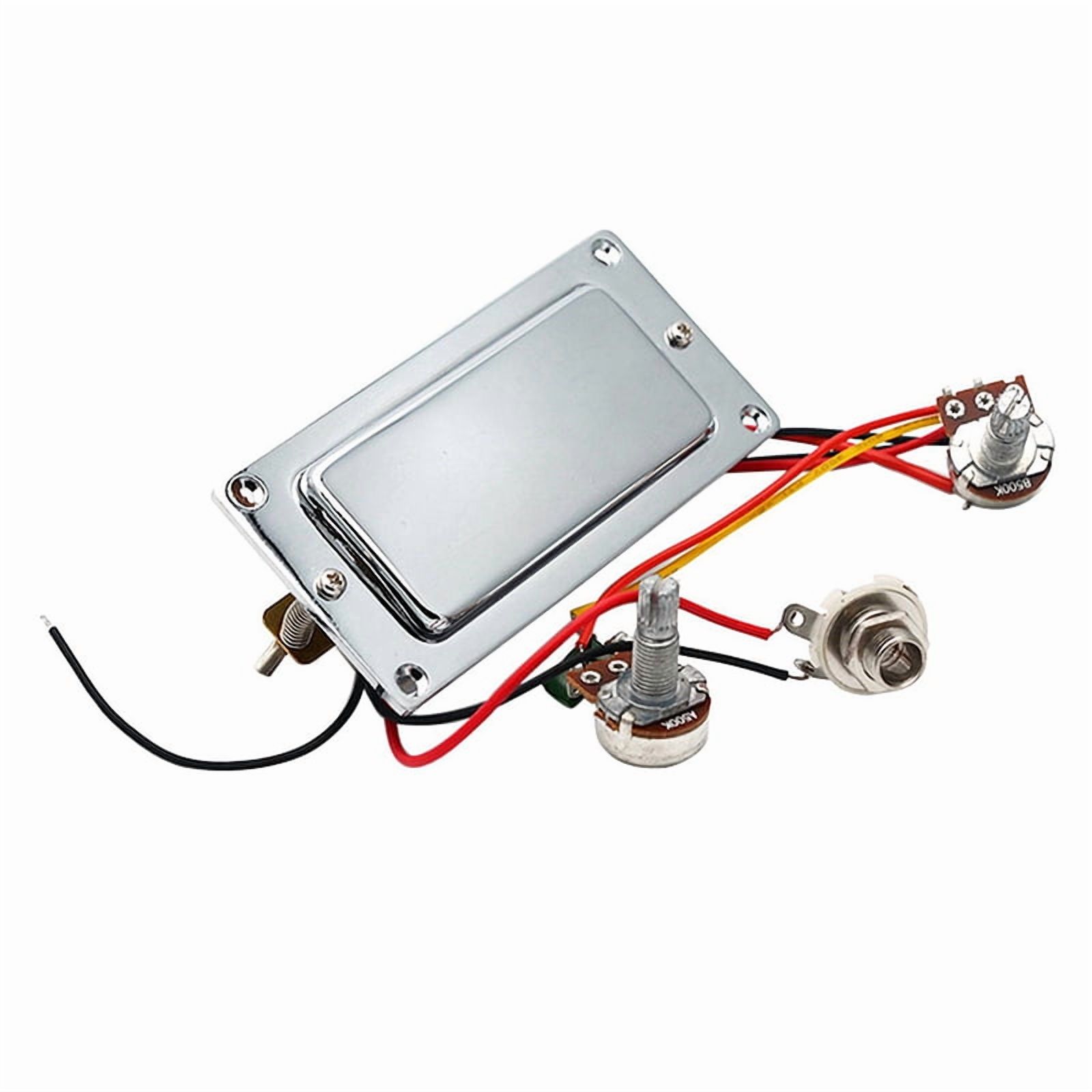 3X Electric Guitar Prewired Double Coil Humbucker Guitar Pickup Harness Kit with 500K Potentiometer Volume Tone Pots