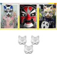 thumbnail image 4 of 10 piezas de mascarillas faciales en blanco para calificar Diy Ing Masquerade (cat), 4 of 4