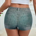 thumbnail image 6 of Hueook Bermuda Shorts for Women Jeans Shorts Fashion ladies Yoga Leggings Fitness Running Gym Ladies Sports Printed Minutes Shorts Pants Green 3X, 6 of 8