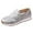 Silver, variant on Women's Casual Shoes Fashion Platform On Soft Leather Comfortable Thick Sole Loafers for Everyday Use