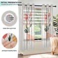 thumbnail image 3 of Yayeee Window Curtains Light Filtering 63"x52" Grommet Panel Pair Home Living Room Decor, Yellow Cute Flower, 3 of 7