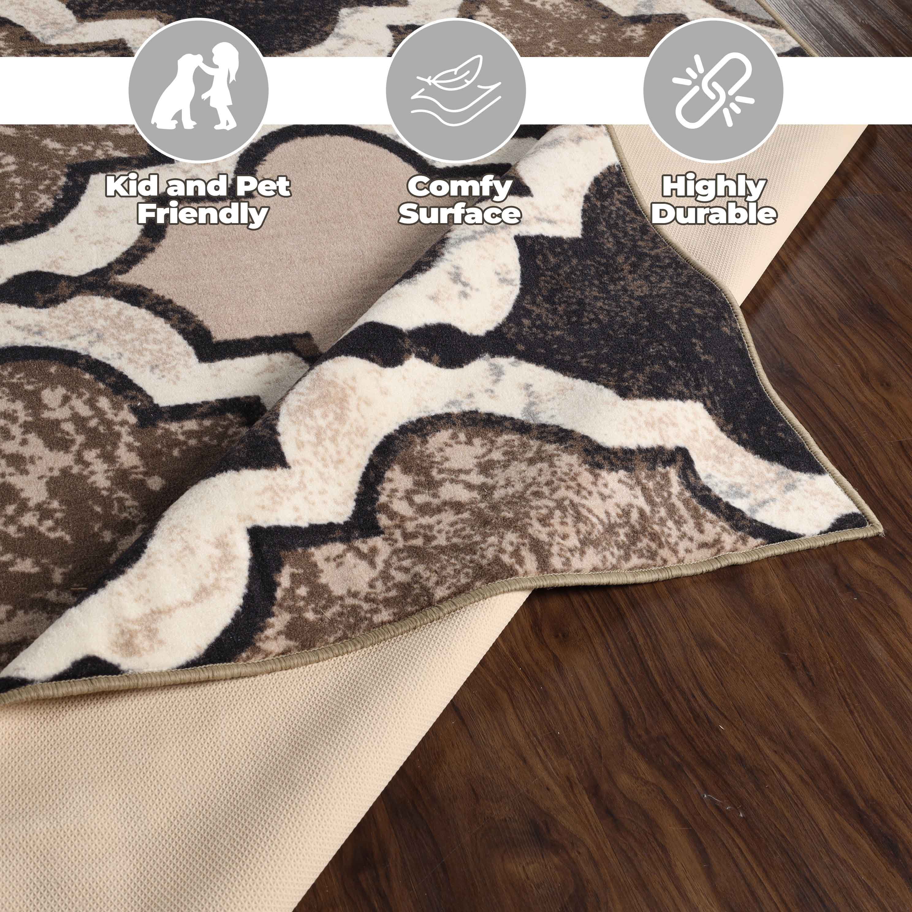 Superior Viking Trellis Indoor Area Rug, 12' x 18', Ivory