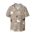 thumbnail image 2 of Lsque Chicken print Men's Cuban Collar Short Sleeve Shirt Summer Beachwear Casual Button Down Fashionable Vacation Leisure Shirt-4X-Large, 2 of 7