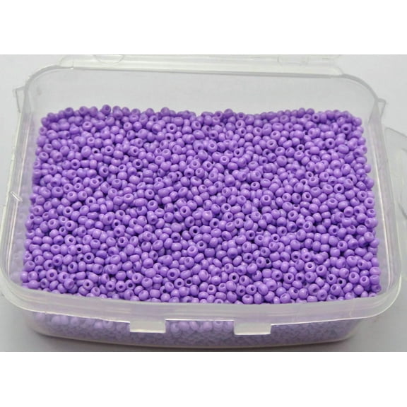 U8MO 10000 Opaque Purple Glass Beads 1.5mm (12/0) Storage Box