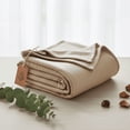 thumbnail image 5 of KING size 90"x108" Plush Fleece Blankets color Tan universal hospitality use 2/ Pack, 5 of 5