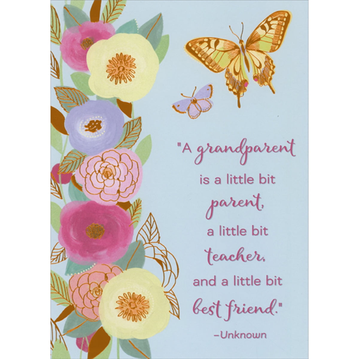 Designer Greetings Grandparents Day Card: Little Bit Parent Teacher and Best Friend