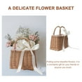 thumbnail image 6 of SENSETH Rattan Flower Basket with Ribbon Bow for Home & Garden, 6 of 7