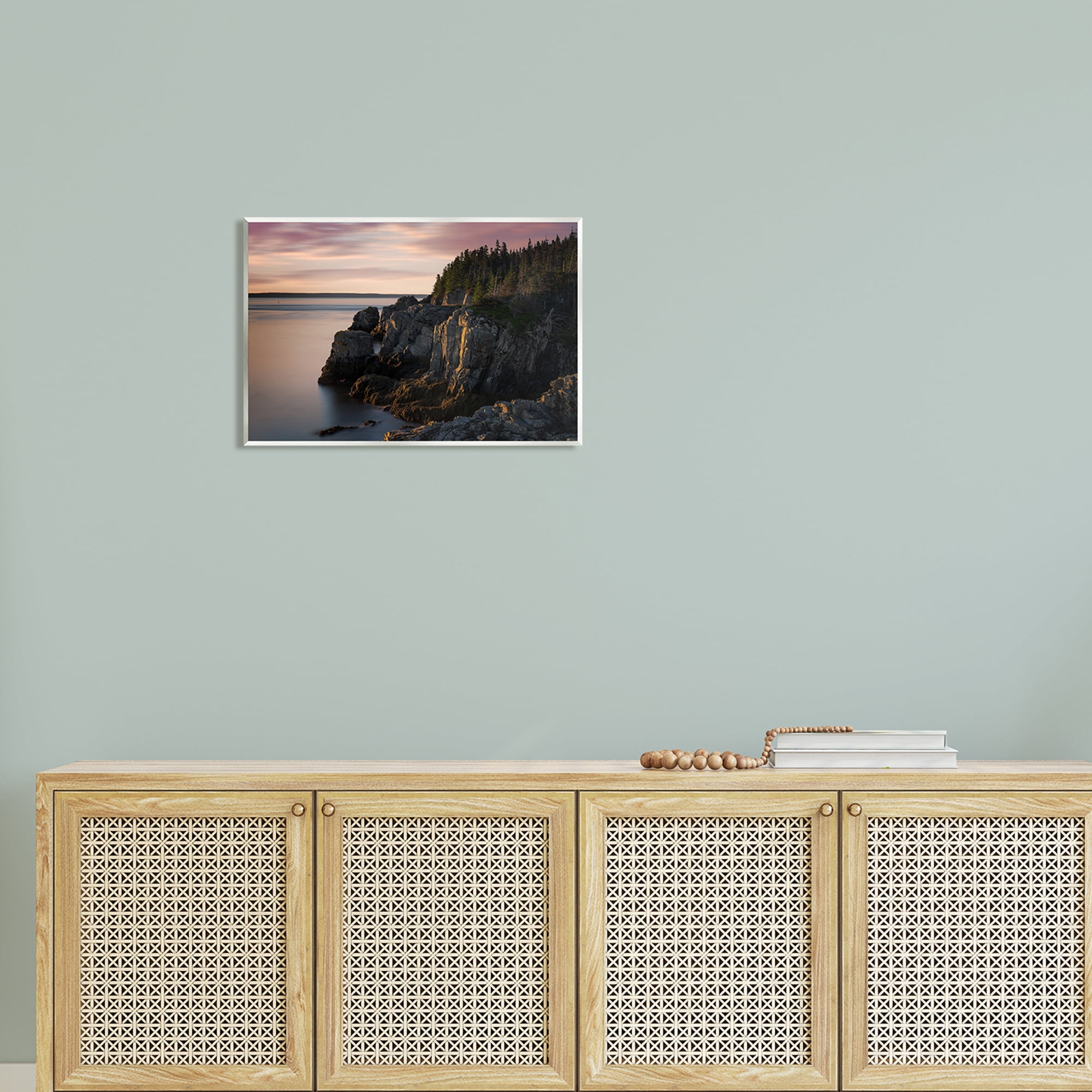 Stupell Rocky Cliff Seaside Nature Landscape Photography Wall Plaque Unframed Art Print Wall Art