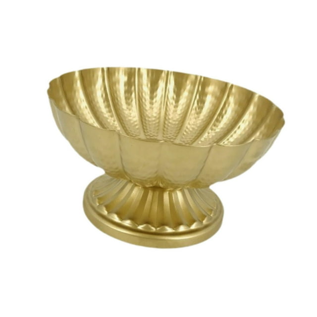 bedienty Urn Planter European Classic Rustic Basin Flower Pot for Cafe Wedding Office Light Gold 18cm