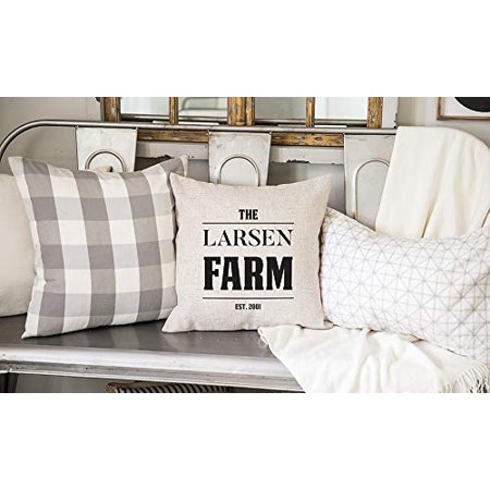 Qualtry Personalized Family Farm Pillow Cover Home Accents Country Decor 18inch X 18inch Farmhouse Cottage Throw Pillows Cases Birthday Gifts For Mom And Grandma Larsen Design Walmart Com Walmart Com