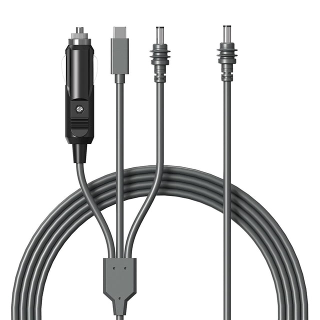 Cable de Alimentación CC 3 en 1 para Starlink Mini Negro Impermeable 100 W 5 Metros 18AWG