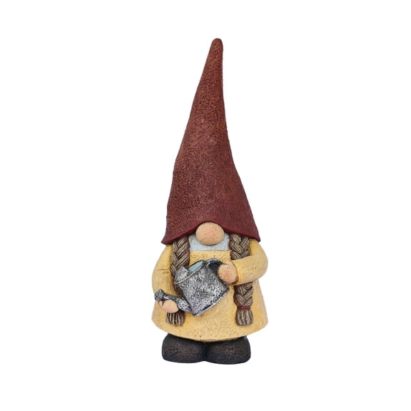 16in Female Garden Gnome Watering Plant