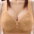 thumbnail image 4 of Amidoa Large Bust Womens Bras Gray Wire-Free Full-Figure Wide Straps Solid Bra Women's Lingerie XXL, 4 of 4