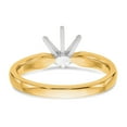 thumbnail image 5 of Solid 14k Yellow and White Gold Engagement Ring Solitaire Two Tone 1/2ct. Medium-Weight Comfort Fit 6-Prong with CZ Cubic Zirconia Size 8, 5 of 8
