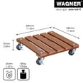 thumbnail image 2 of Wagner design yourself 11.4" Terra Cotta Wood Plastic Composite Square Plant Caddy, 2 of 6