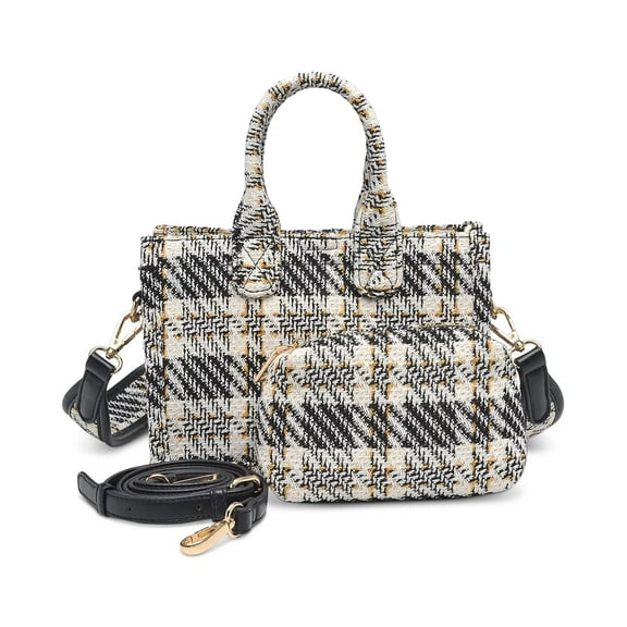 Urban Expressions Tweed Edina Double Top Handle
