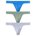 thumbnail image 2 of TANBOM Men's Thong Sexy Bulge Pouch Underwear Tagless Design Bamboo Viscose Comfortable Blue Grey Green 2XL, 2 of 6