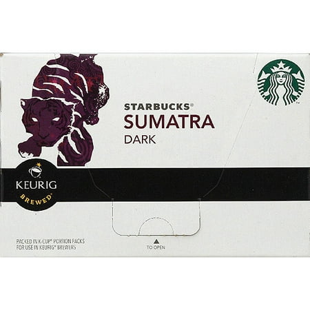 Starbucks Sumatra Dark Roast Ground Coffee K-Cups, 4.2 oz, (Pack of 6)