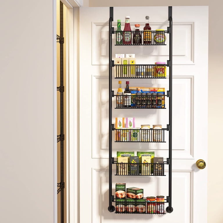 Aertyole 6-Tier Over the Door Pantry Organizer, Black photo 4