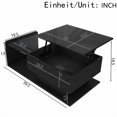thumbnail image 2 of Coffee Table - Piano Black Frame, Glass Top, Smart Lighting, 2 of 5