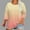 Orange, variant on Summer Tops for Women Gradient Color Shirts Fashion Women's Casual Print Round Neck 3/4 Sleeve T-shirt Blouse Black 2X